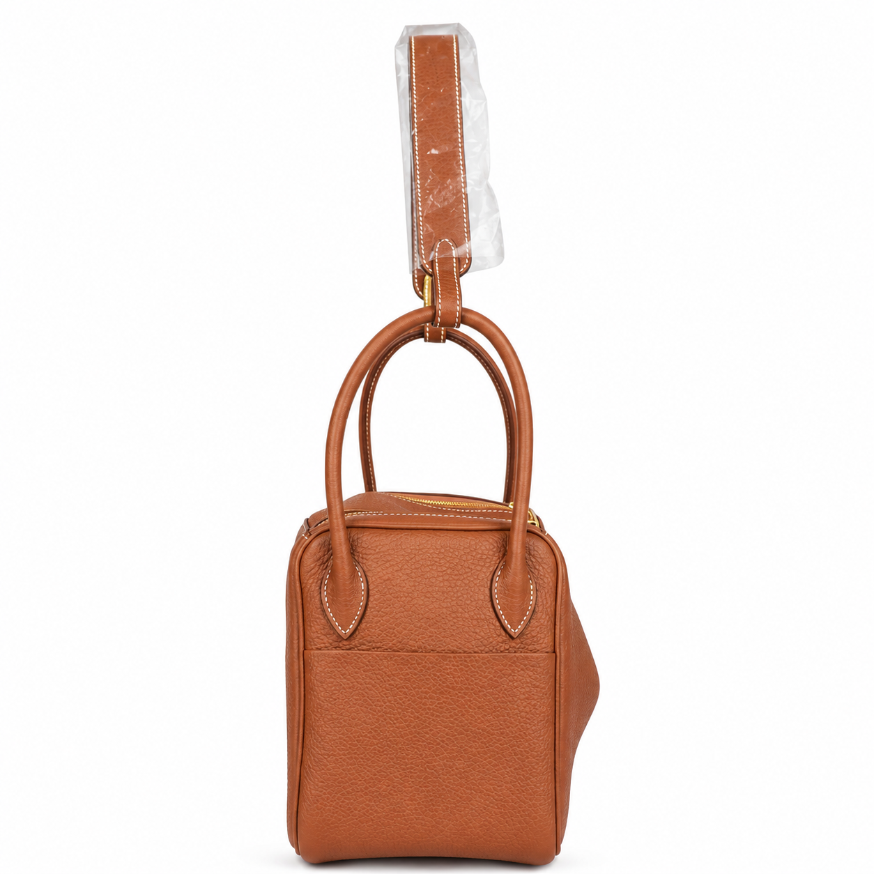 Saddle Brown Pebbled Shoulder Bag 26cm