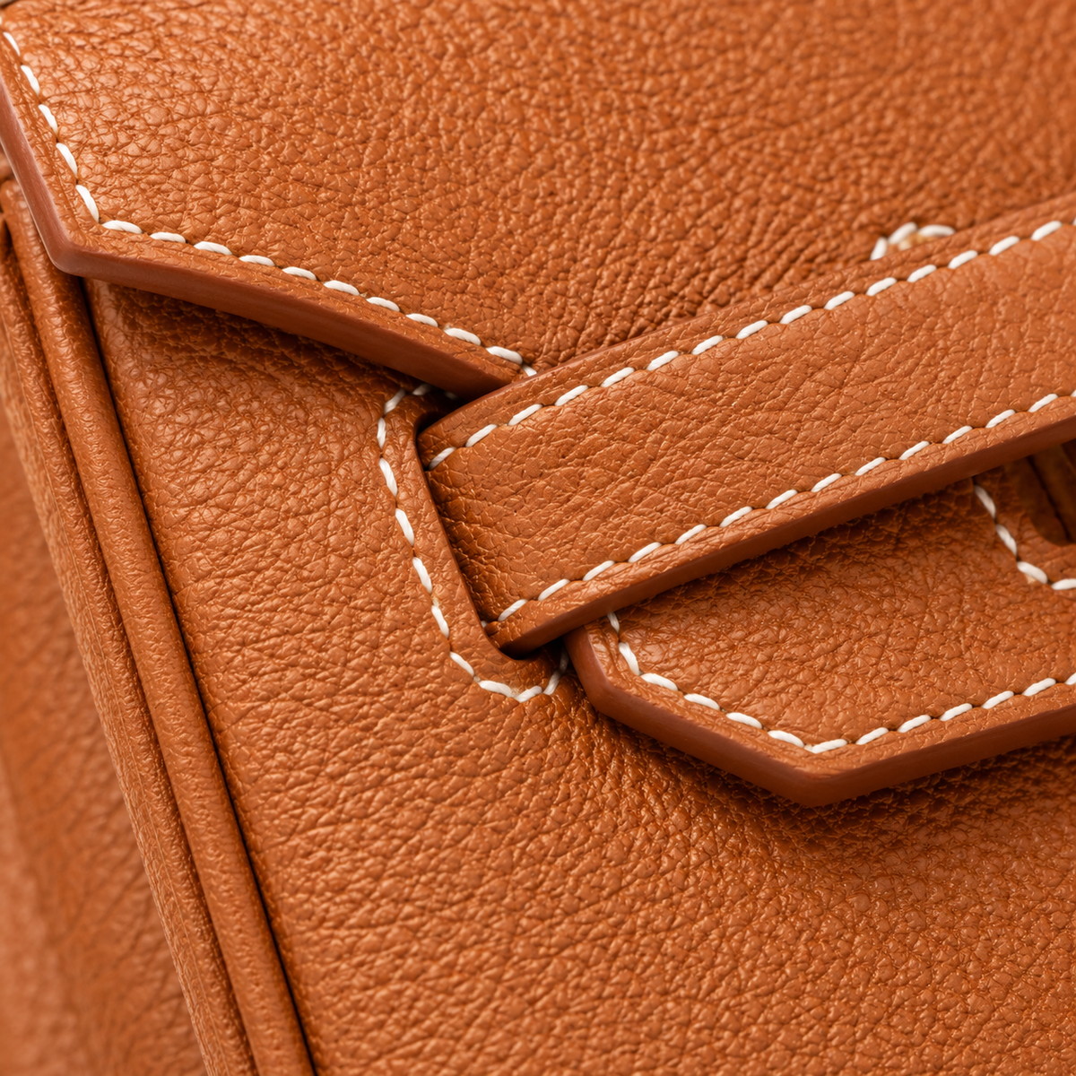 Sloane Pebbled Calfskin Top-Handle Bag in Caramel