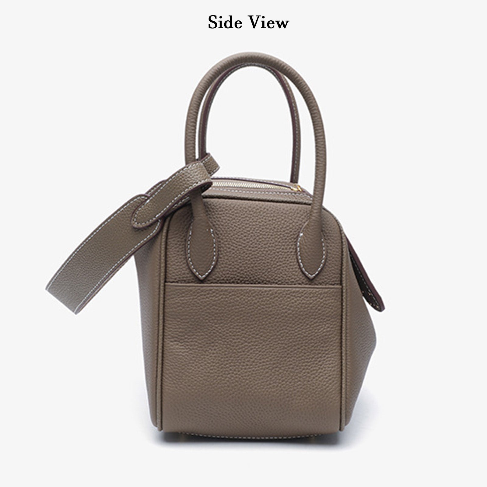 Taupe Pebbled Shoulder Bag