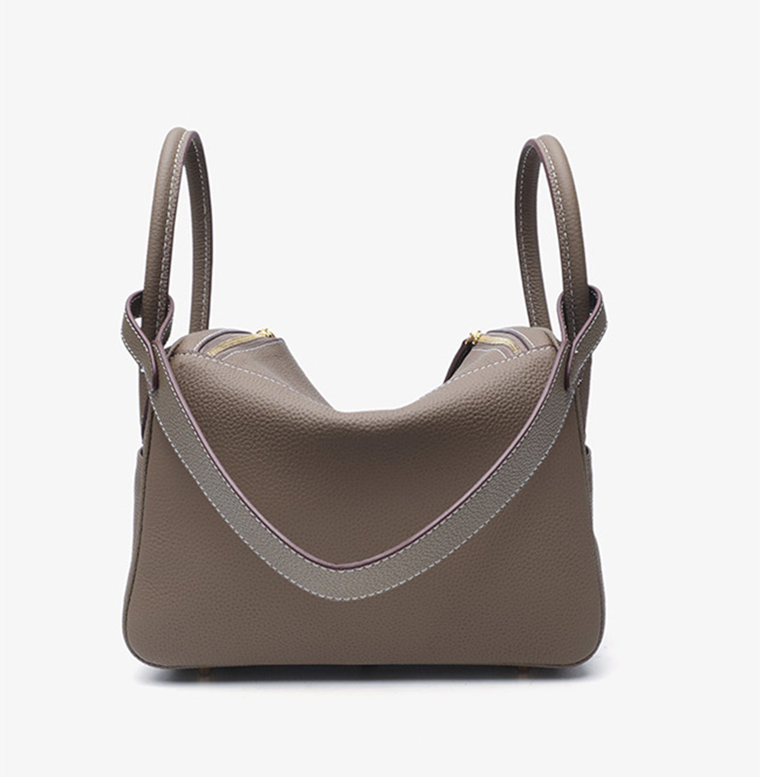 Taupe Pebbled Shoulder Bag