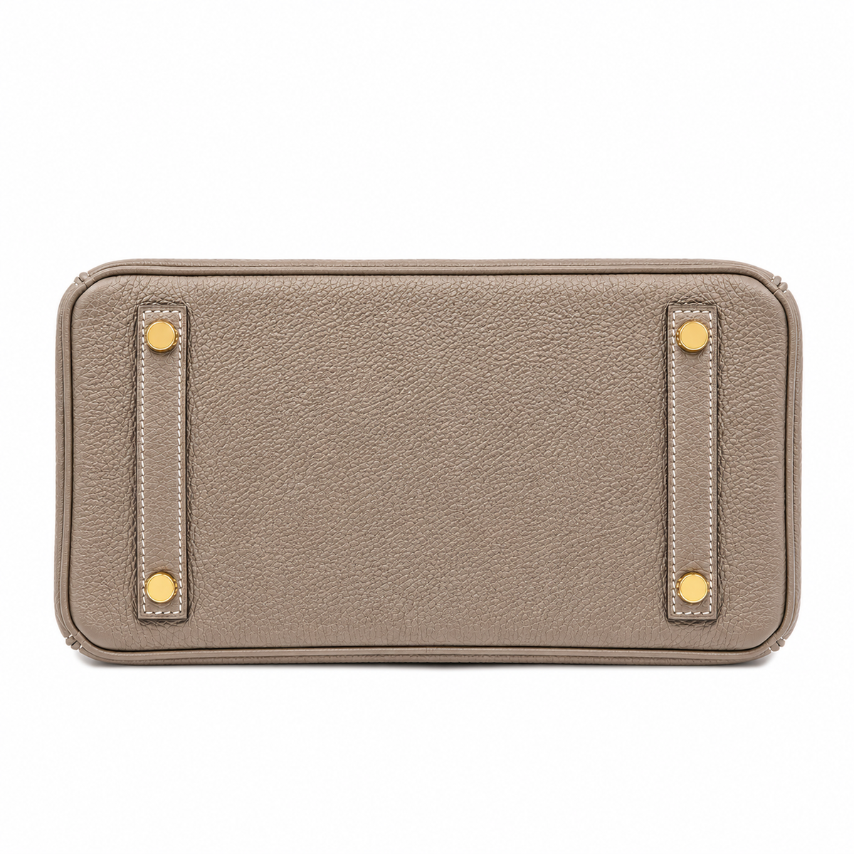 Sloane Pebbled Calfskin Top-Handle Bag in Taupe