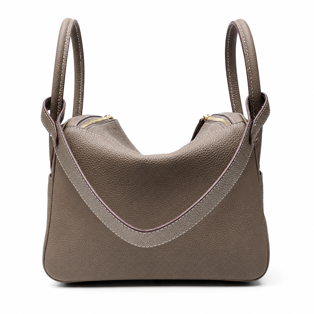 Taupe Pebbled Shoulder Bag