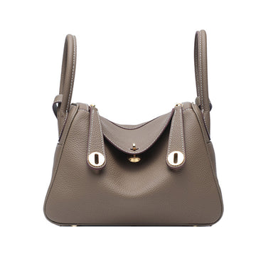 Taupe Pebbled Shoulder Bag