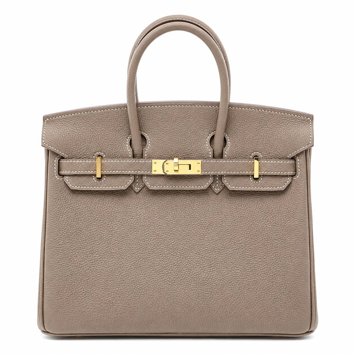Ivory Structured Leather Tote