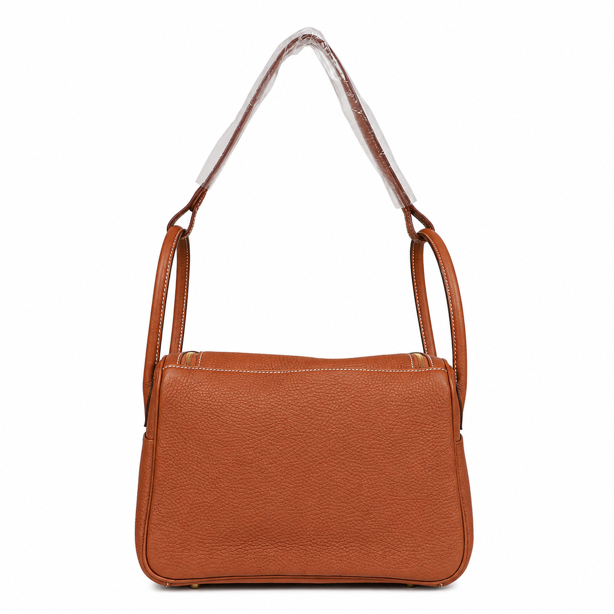 Saddle Brown Pebbled Shoulder Bag 26cm