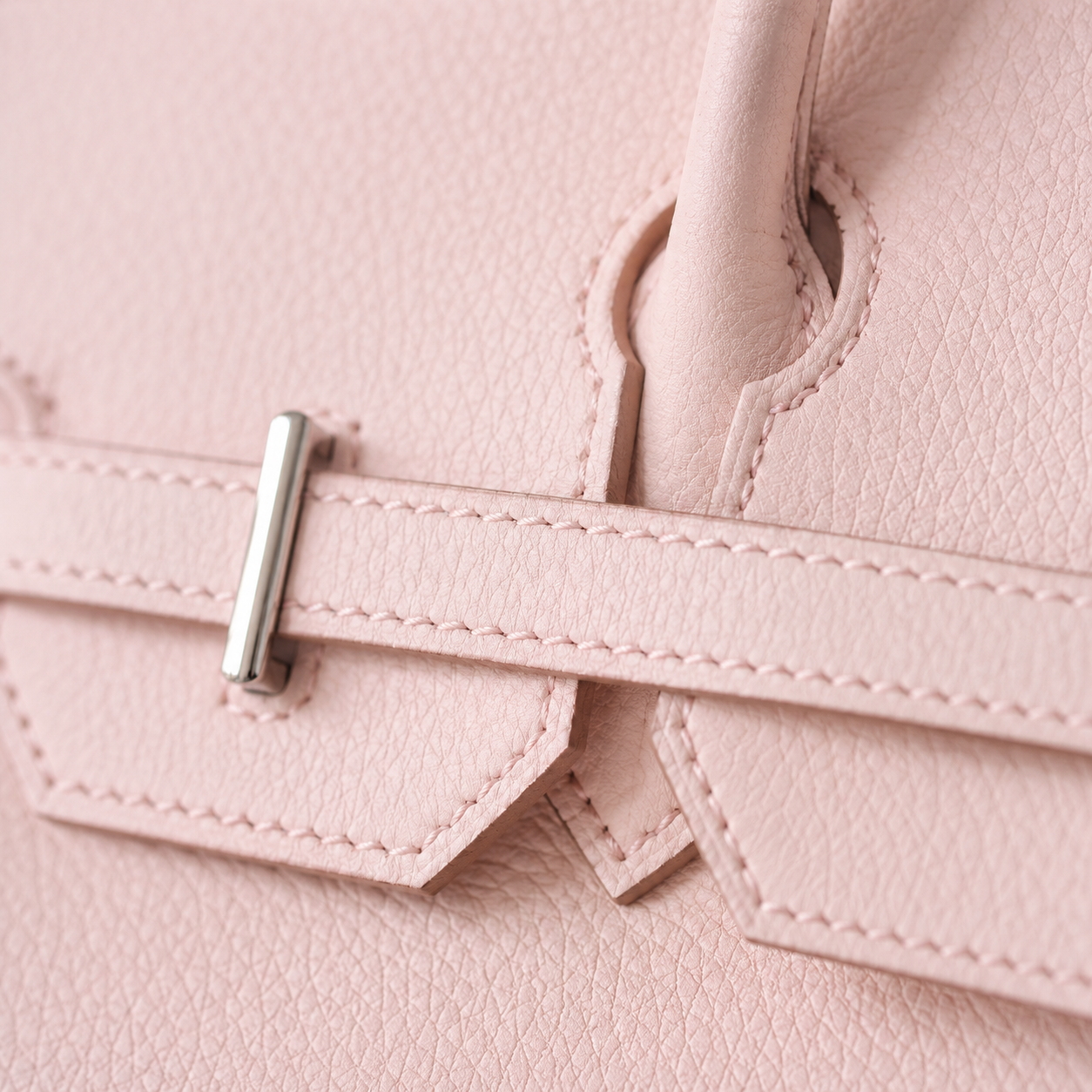 Soft Pink Structured Tote