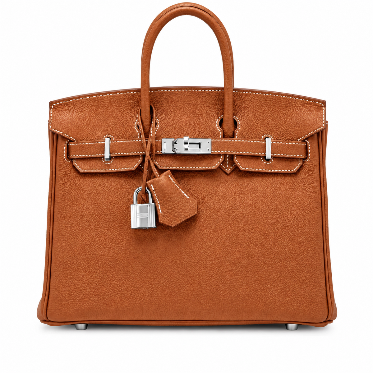 Ivory Structured Leather Tote