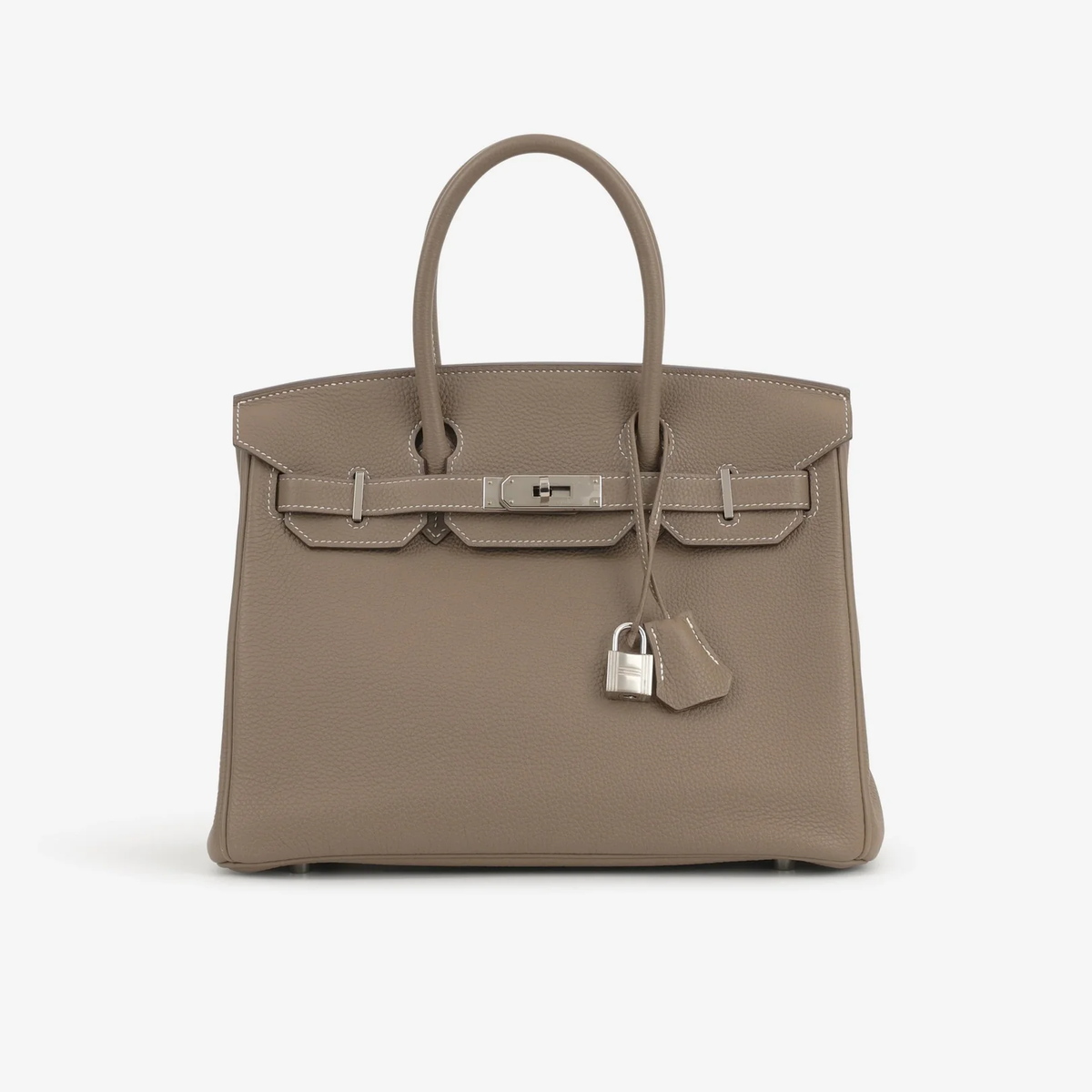Ivory Structured Leather Tote