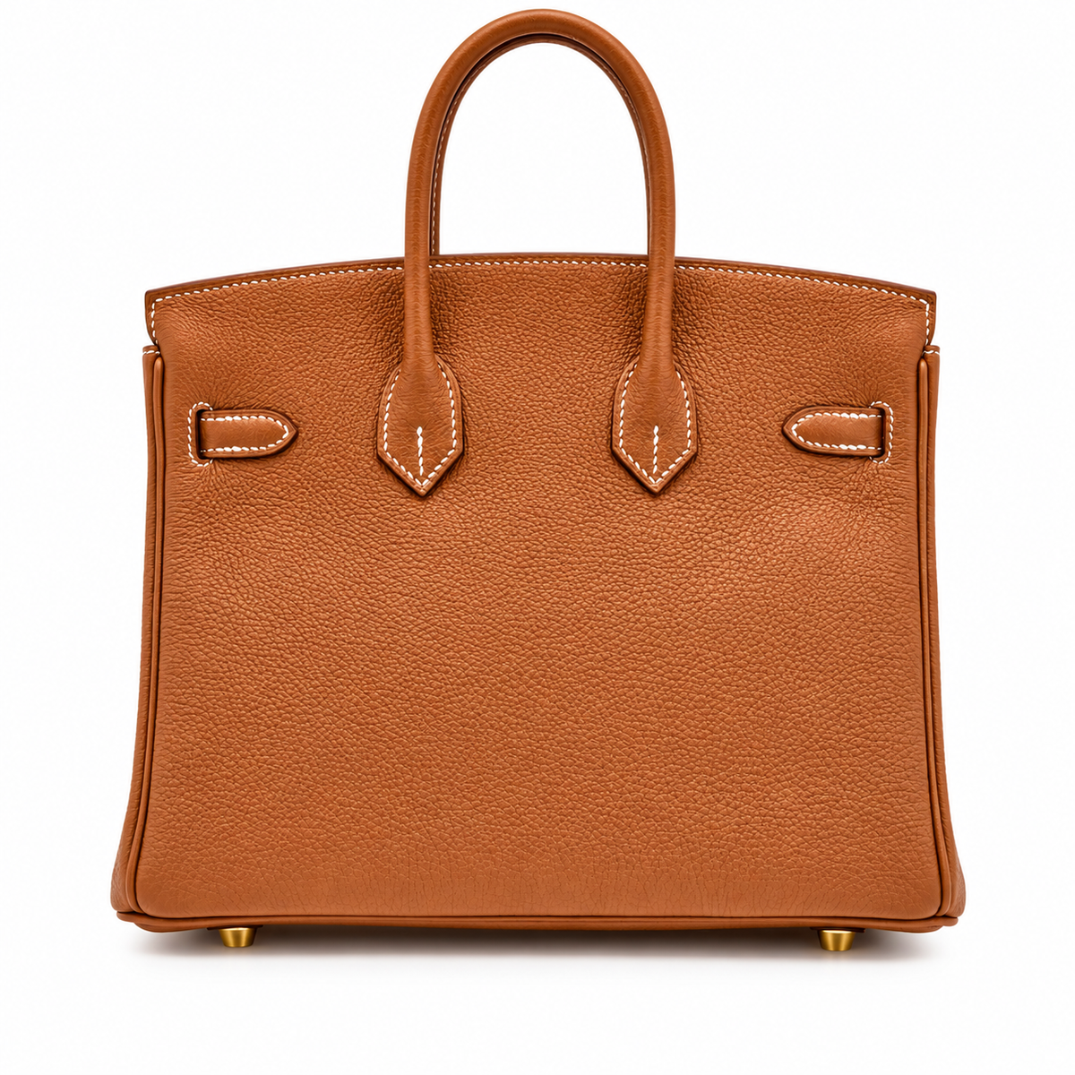 Sloane Pebbled Calfskin Top-Handle Bag in Caramel