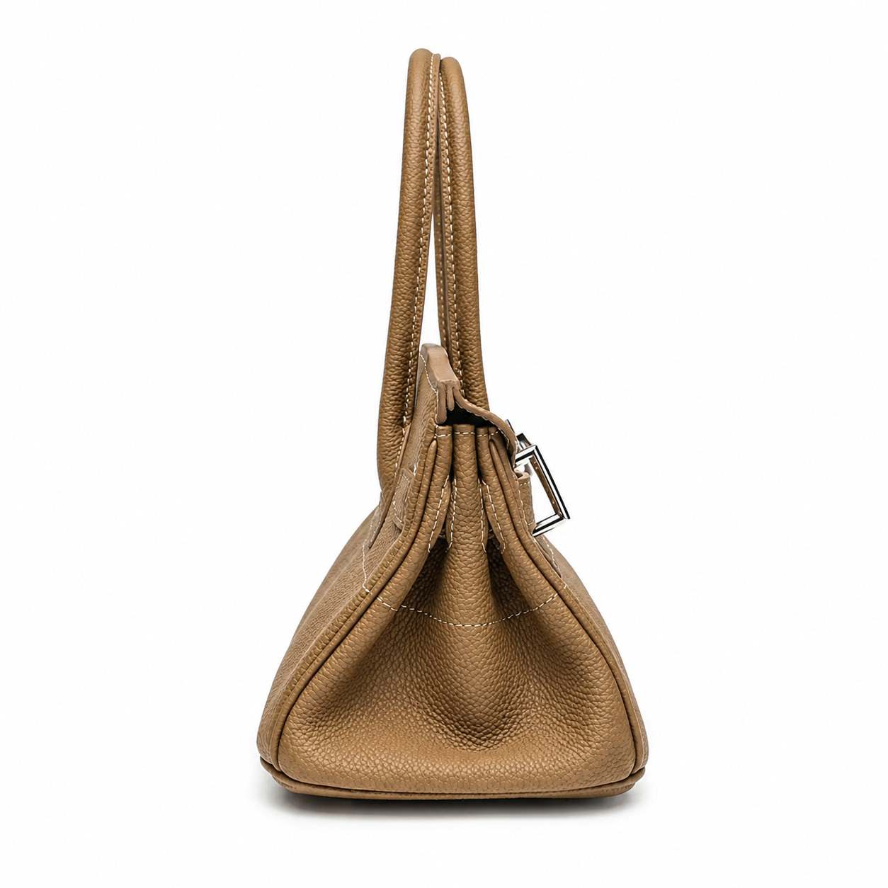 Camel Brown Top Handle Tote
