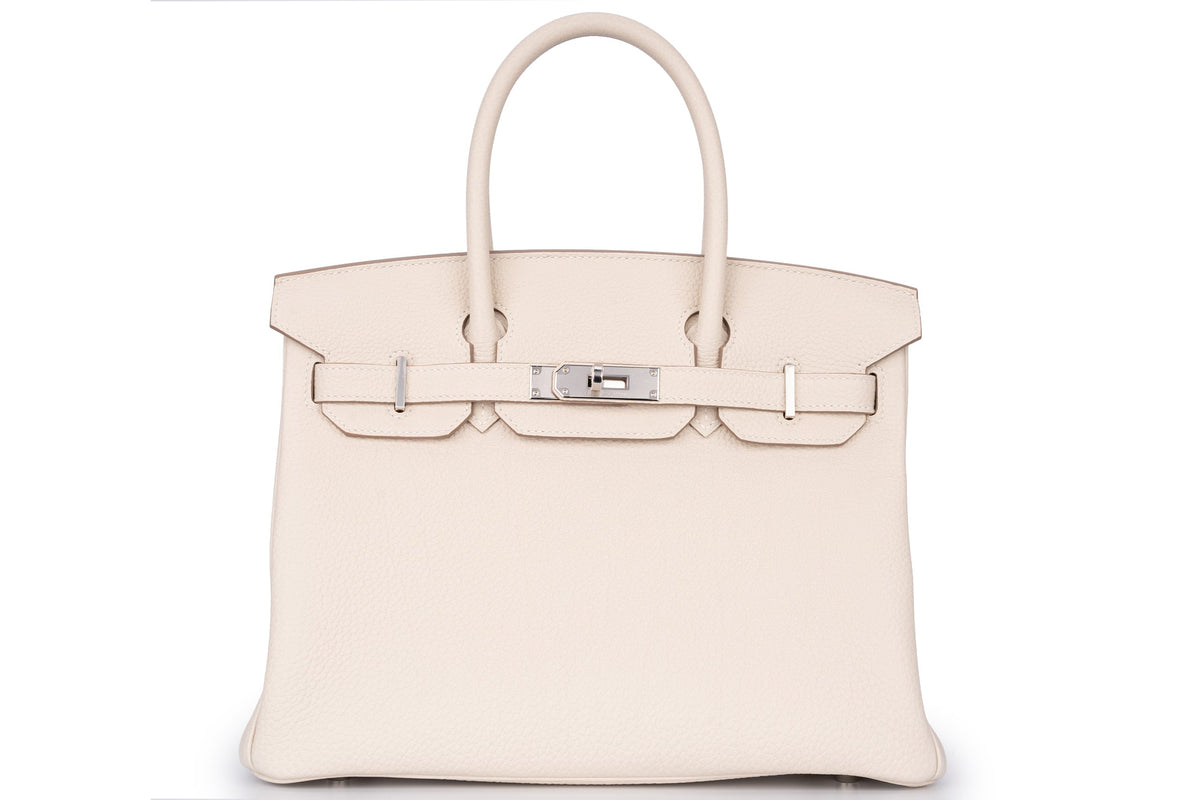 Ivory Structured Leather Tote