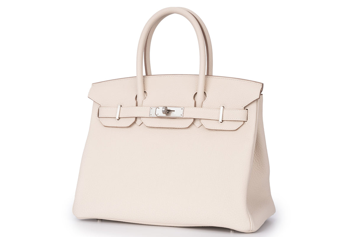 Ivory Structured Leather Tote