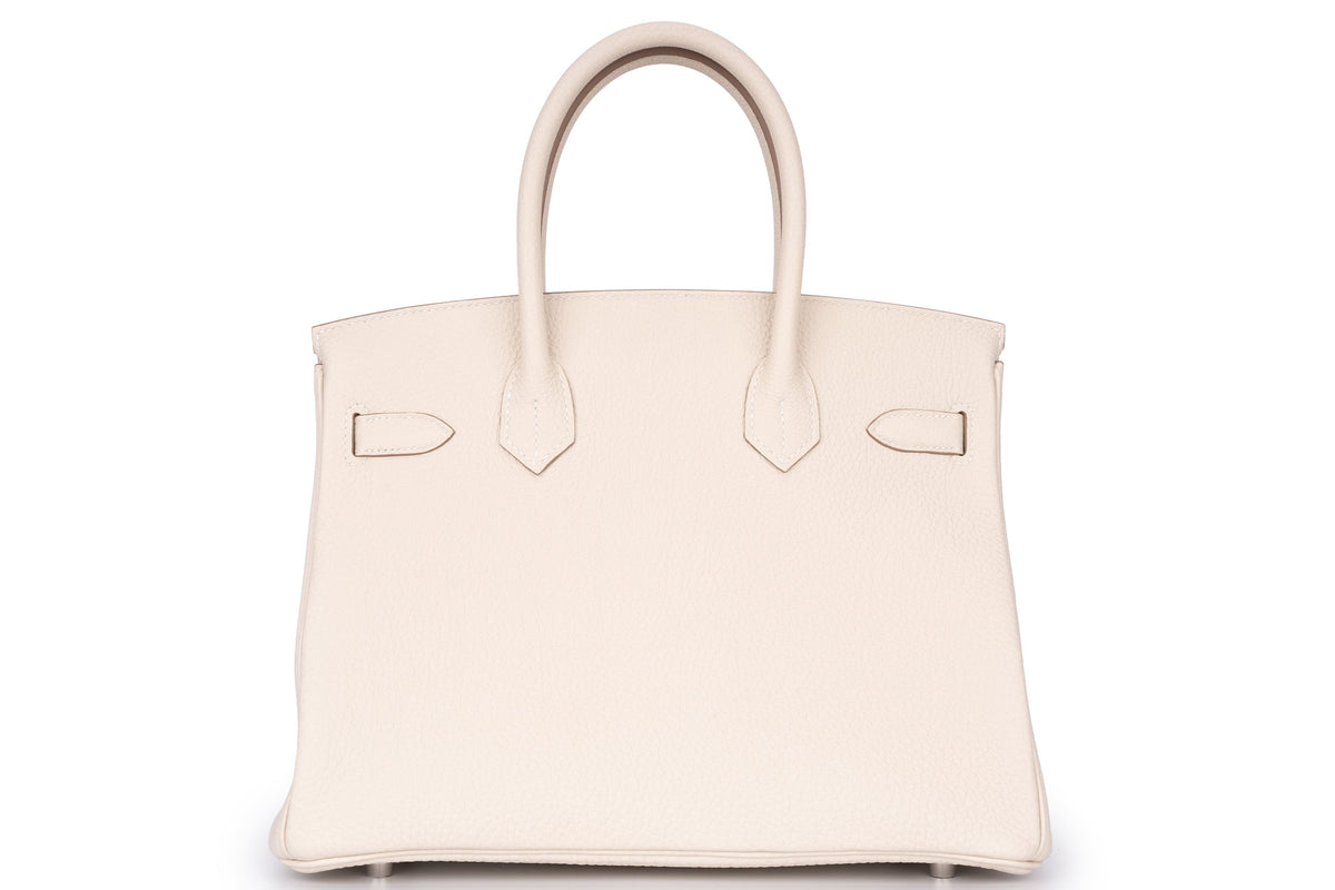 Ivory Structured Leather Tote