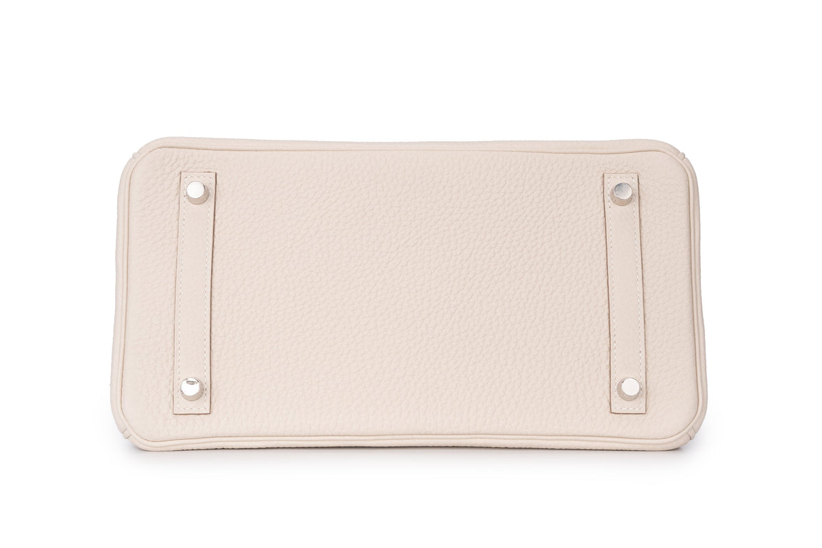 Ivory Structured Leather Tote