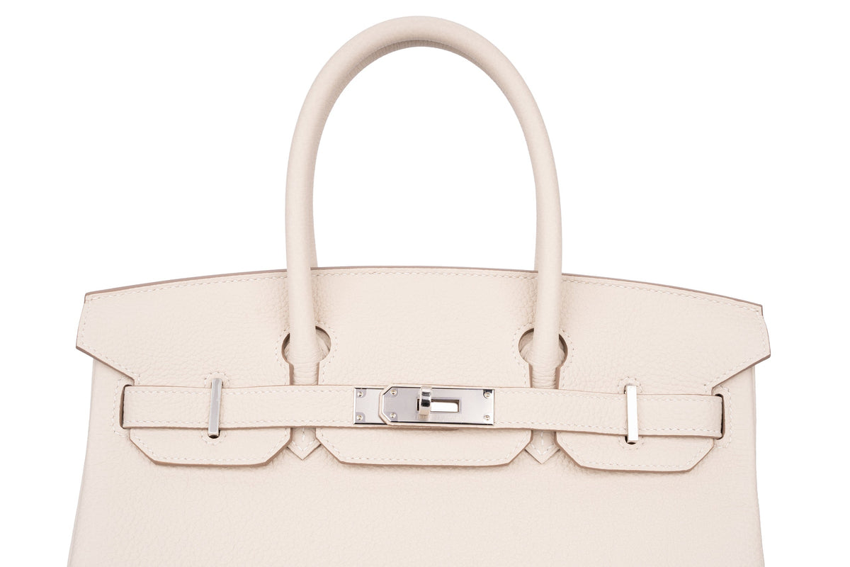 Ivory Structured Leather Tote