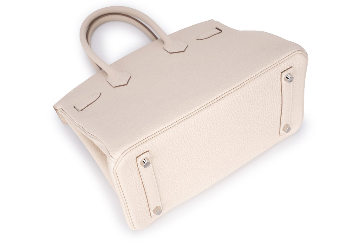Ivory Structured Leather Tote