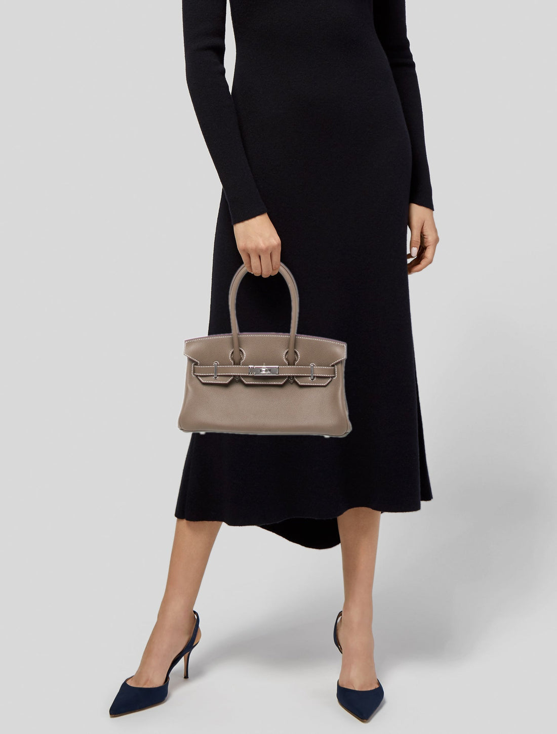 Taupe Grained City Tote