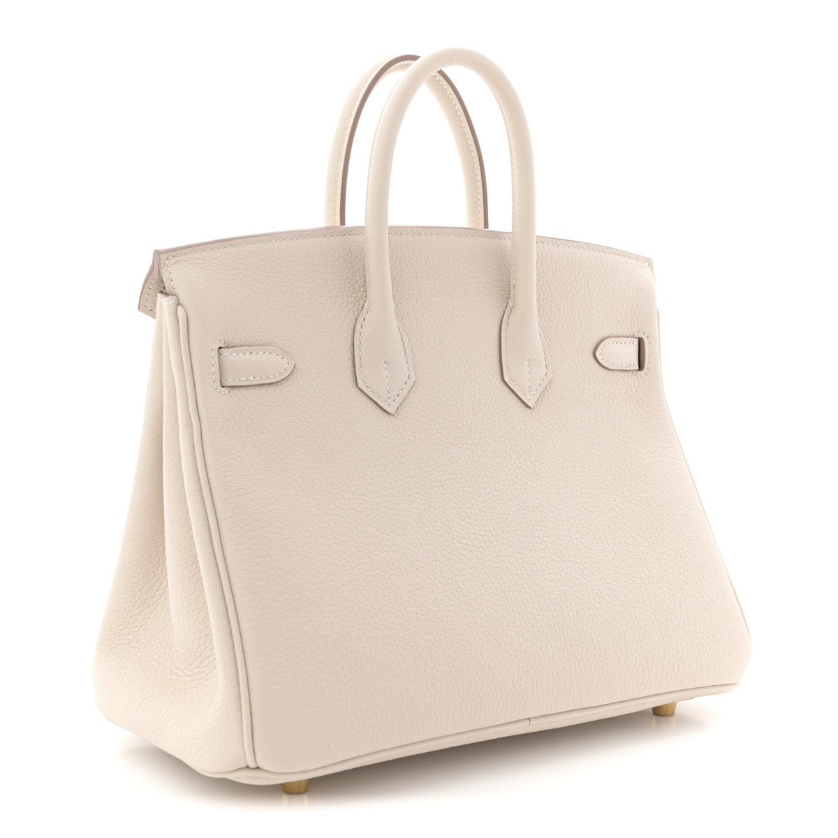 Sloane Pebbled Calfskin Top-Handle Bag in Ivory