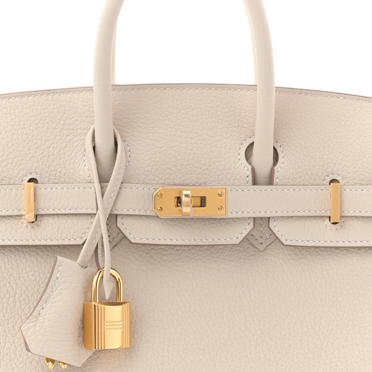 Sloane Pebbled Calfskin Top-Handle Bag in Ivory