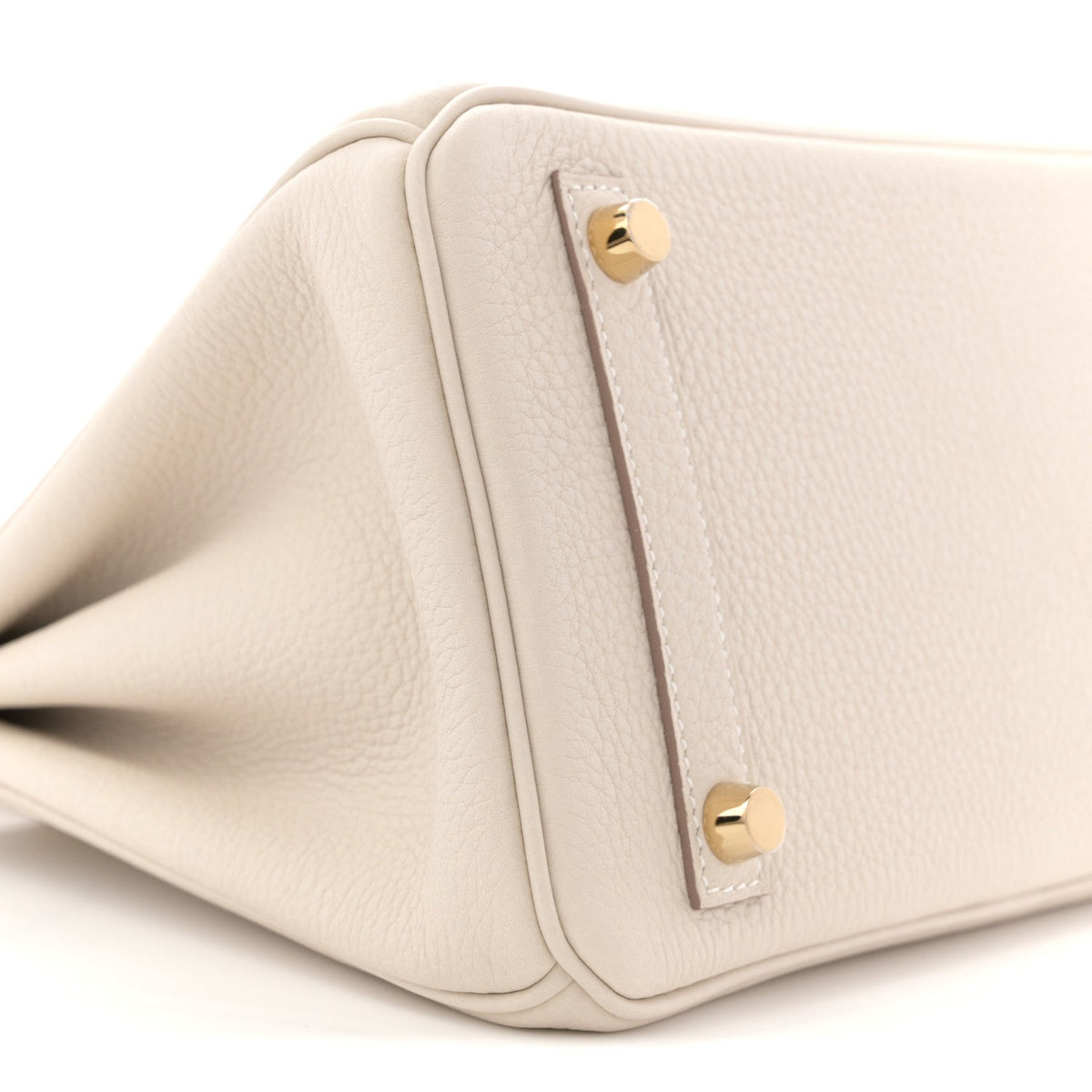 Sloane Pebbled Calfskin Top-Handle Bag in Ivory