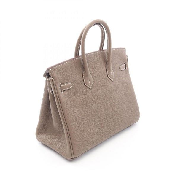 Taupe Grey Structured Handbag