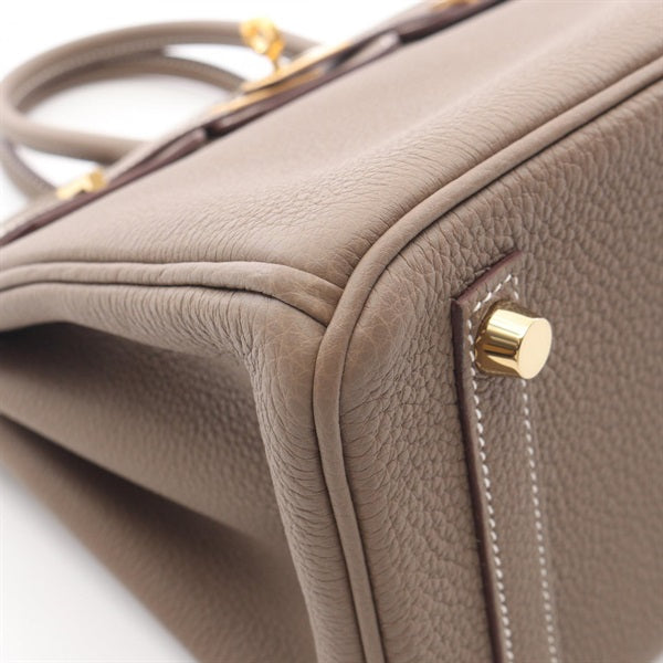 Taupe Grey Structured Handbag