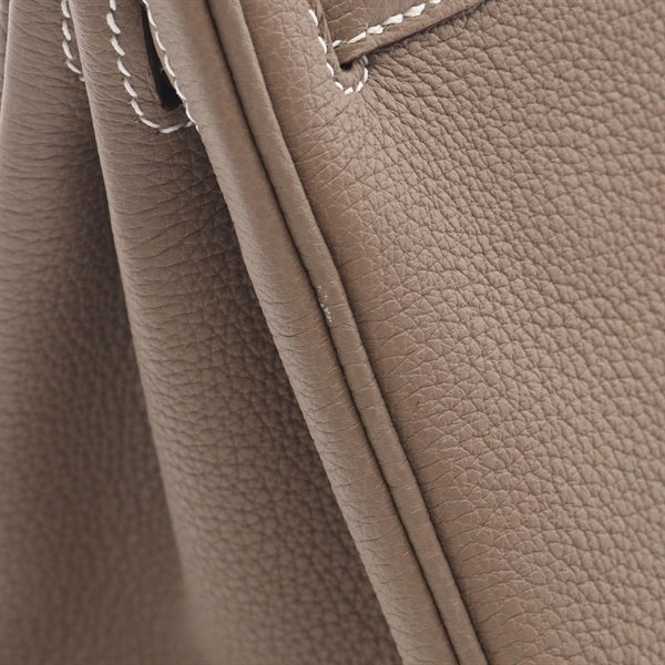 Taupe Grey Structured Handbag