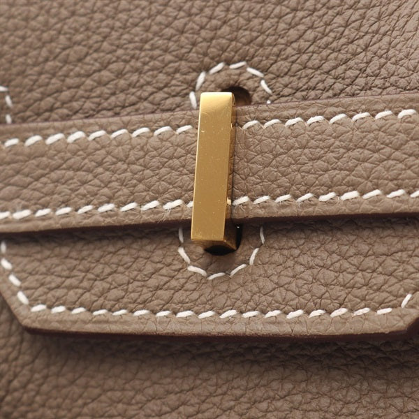 Taupe Grey Structured Handbag