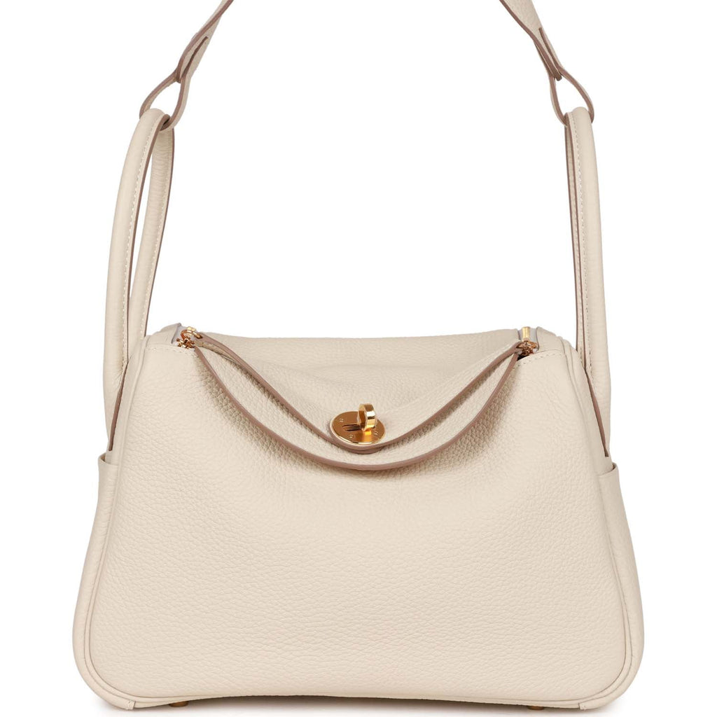 Cream Pebbled Shoulder Bag 26cm