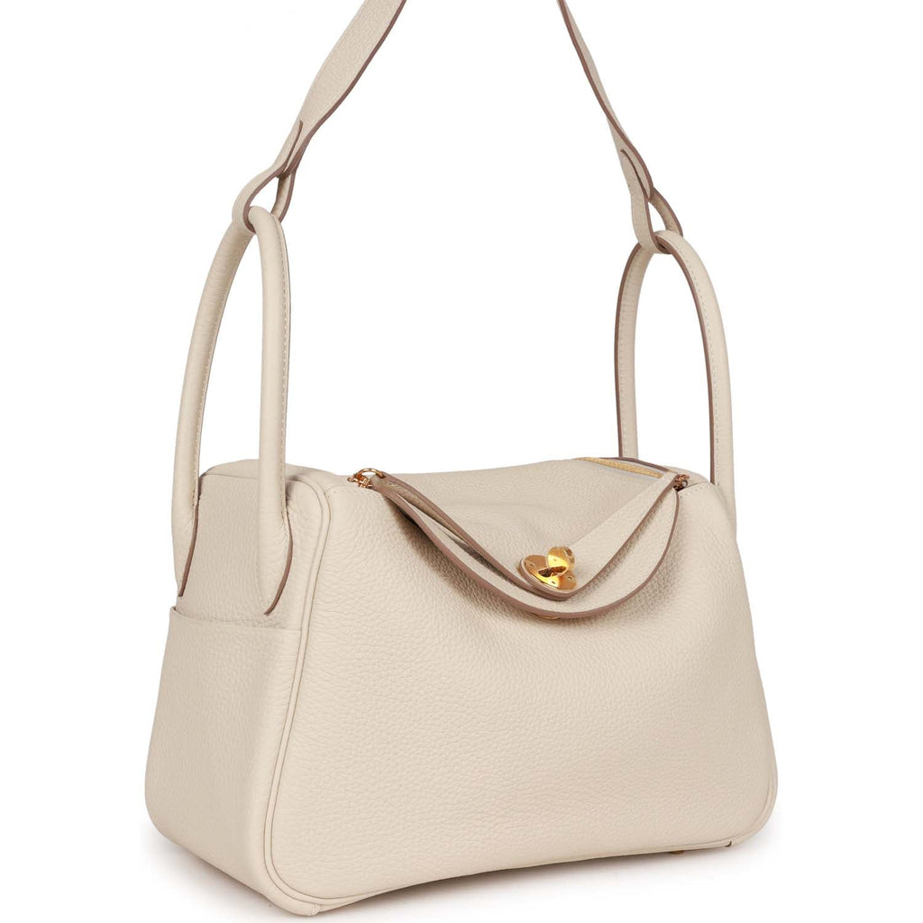 Cream Pebbled Shoulder Bag 26cm