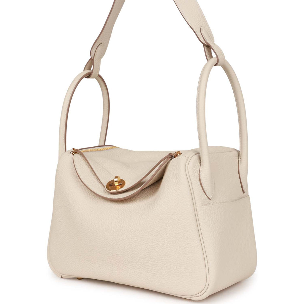 Cream Pebbled Shoulder Bag 26cm
