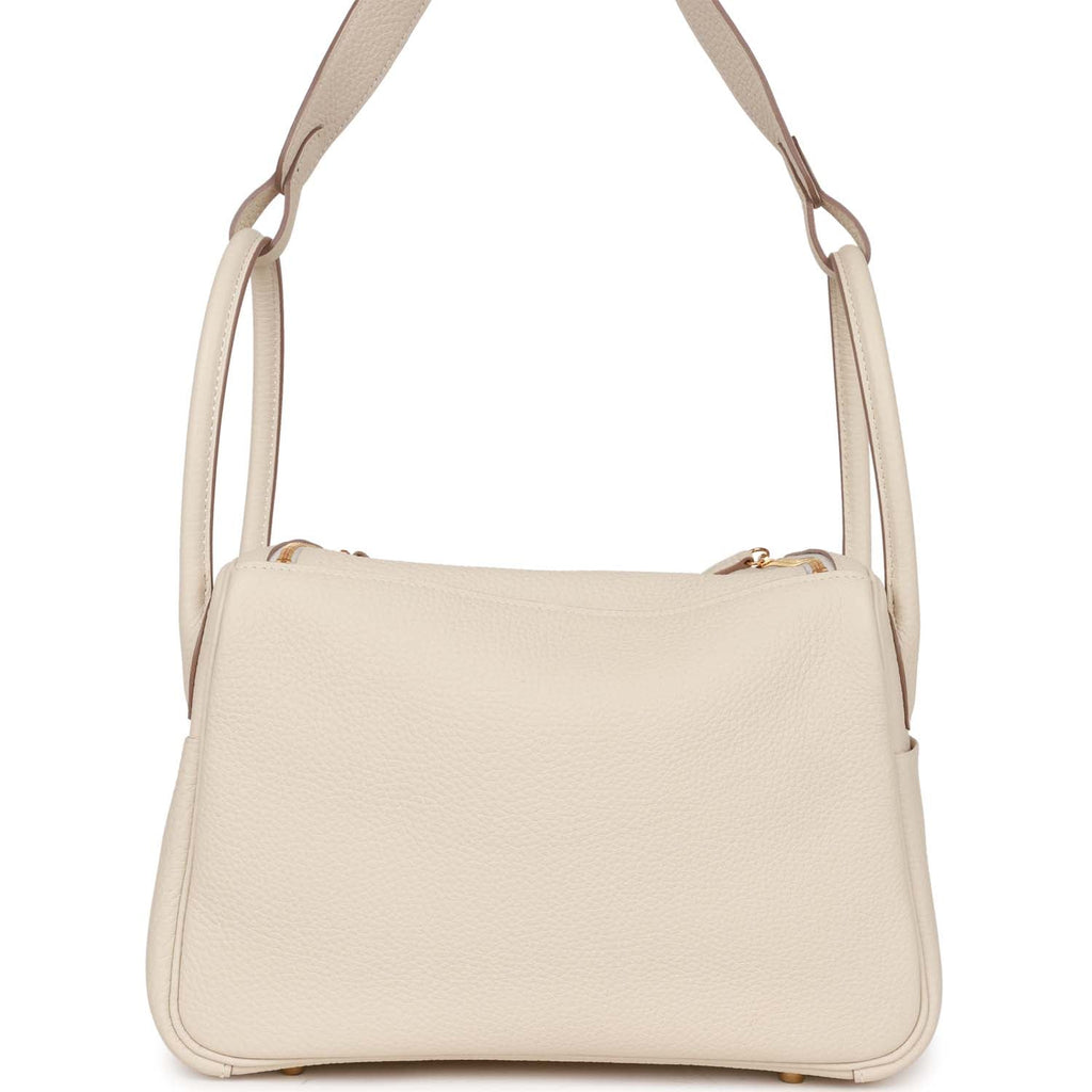 Cream Pebbled Shoulder Bag 26cm