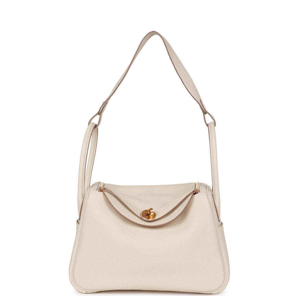 Cream Pebbled Shoulder Bag 26cm