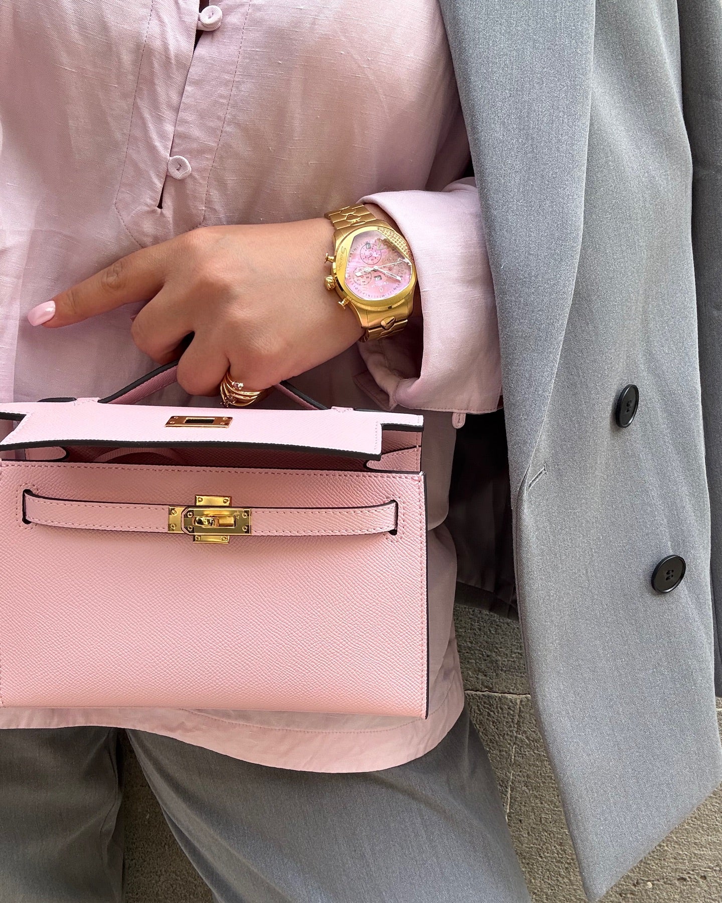 Soft Pink Structured Tote