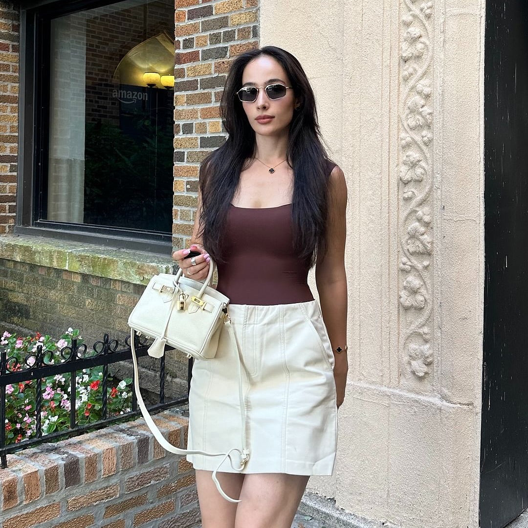 Sloane Pebbled Calfskin Top-Handle Bag in Ivory