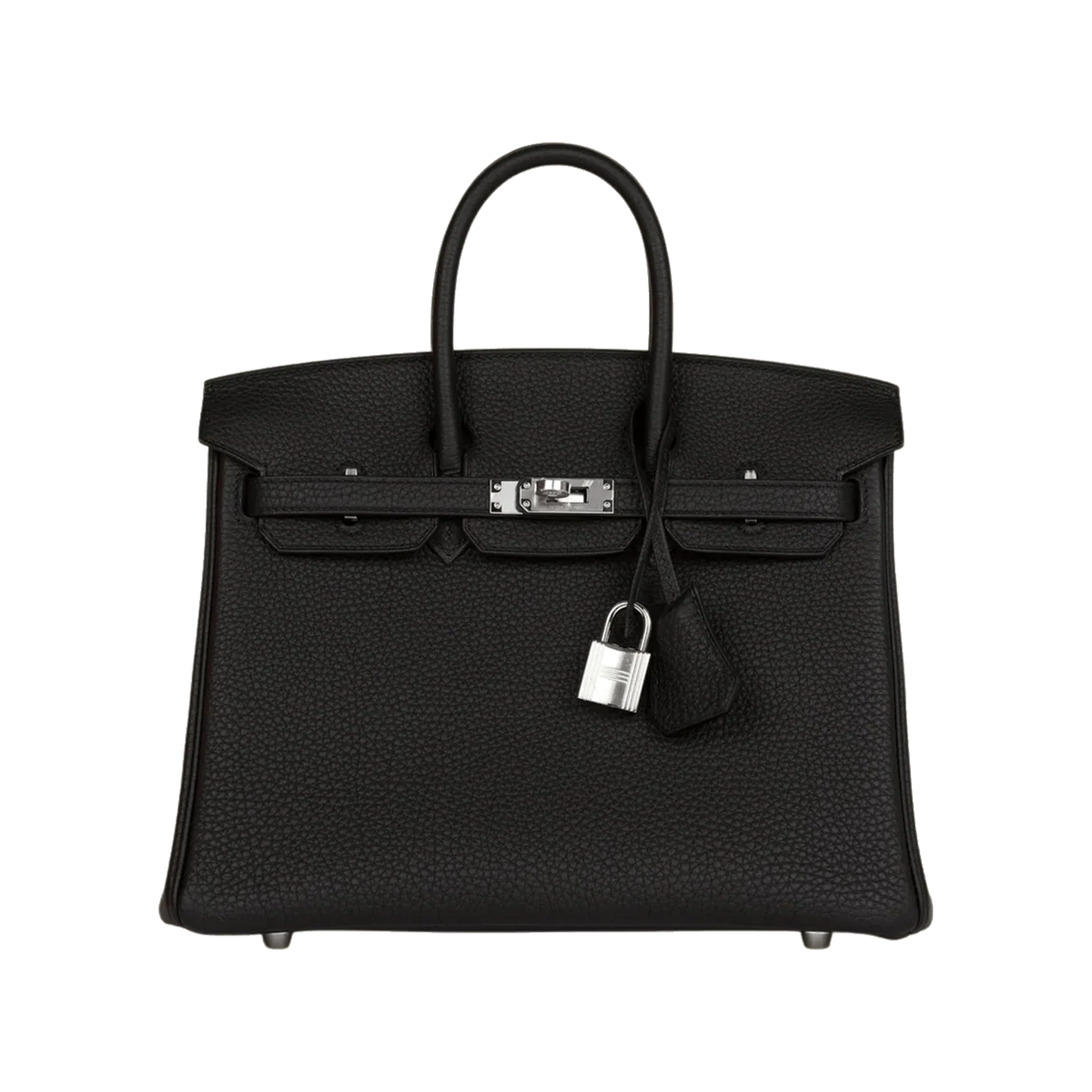 Black Structured Leather Tote