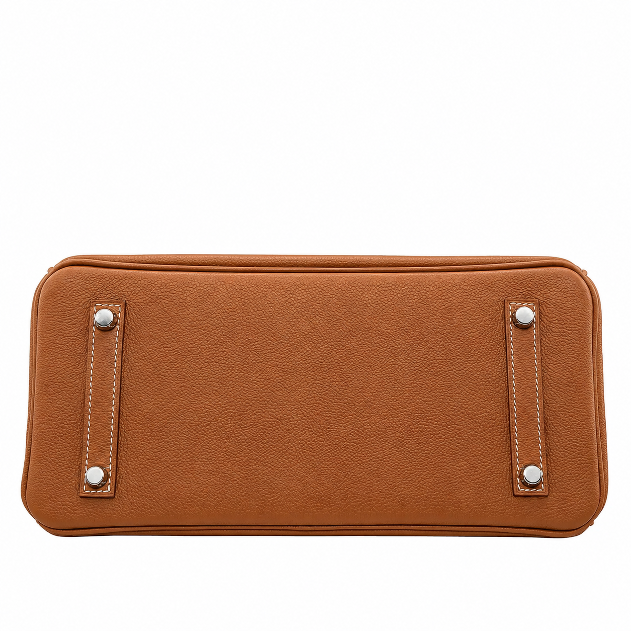 Caramel Brown Grained Leather Bag