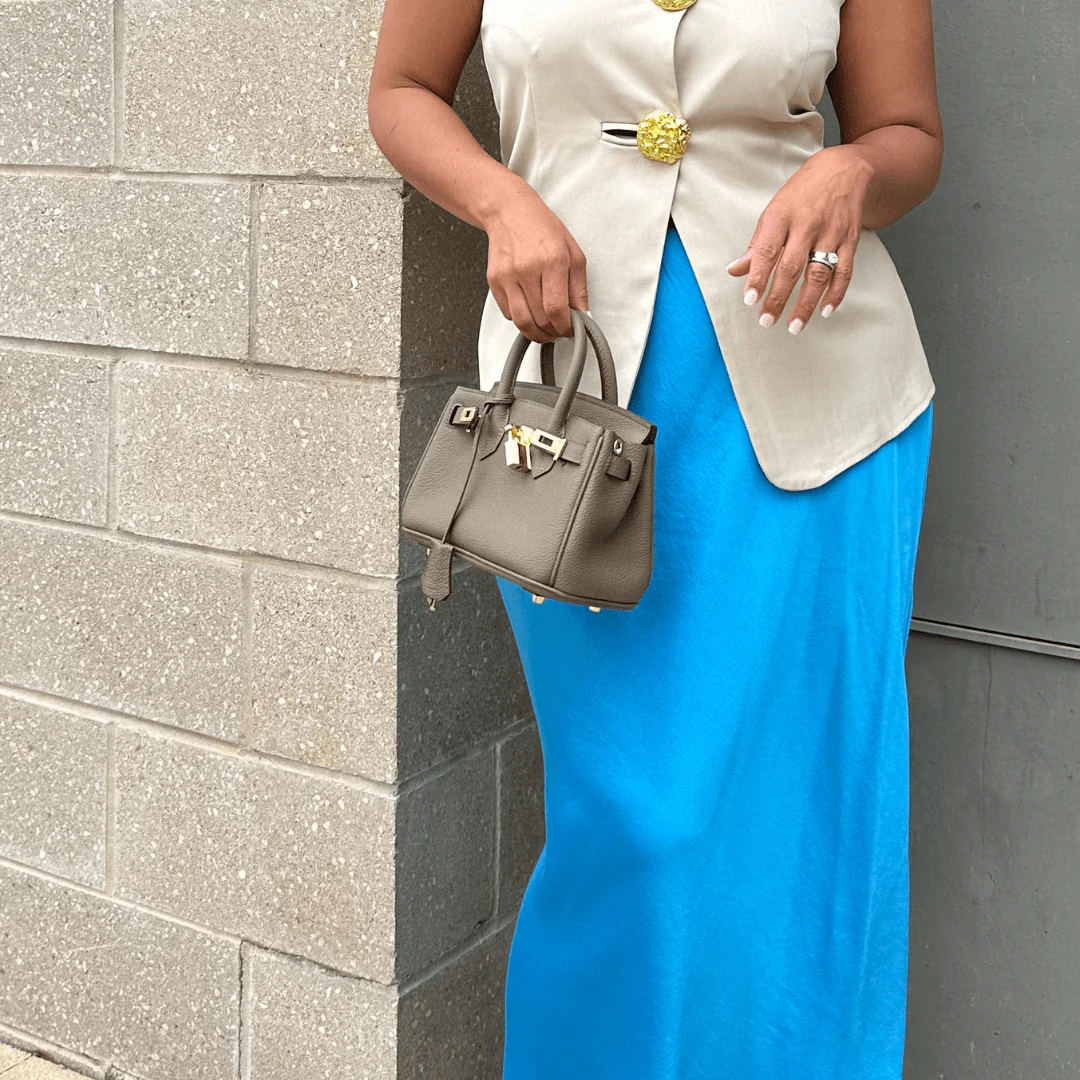 Taupe Grained City Tote