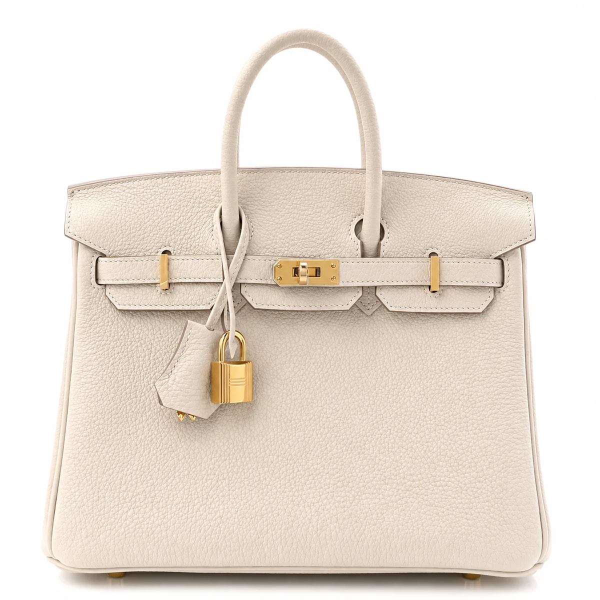 Ivory Structured Leather Tote