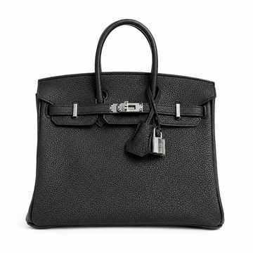 Black Structured Leather Tote