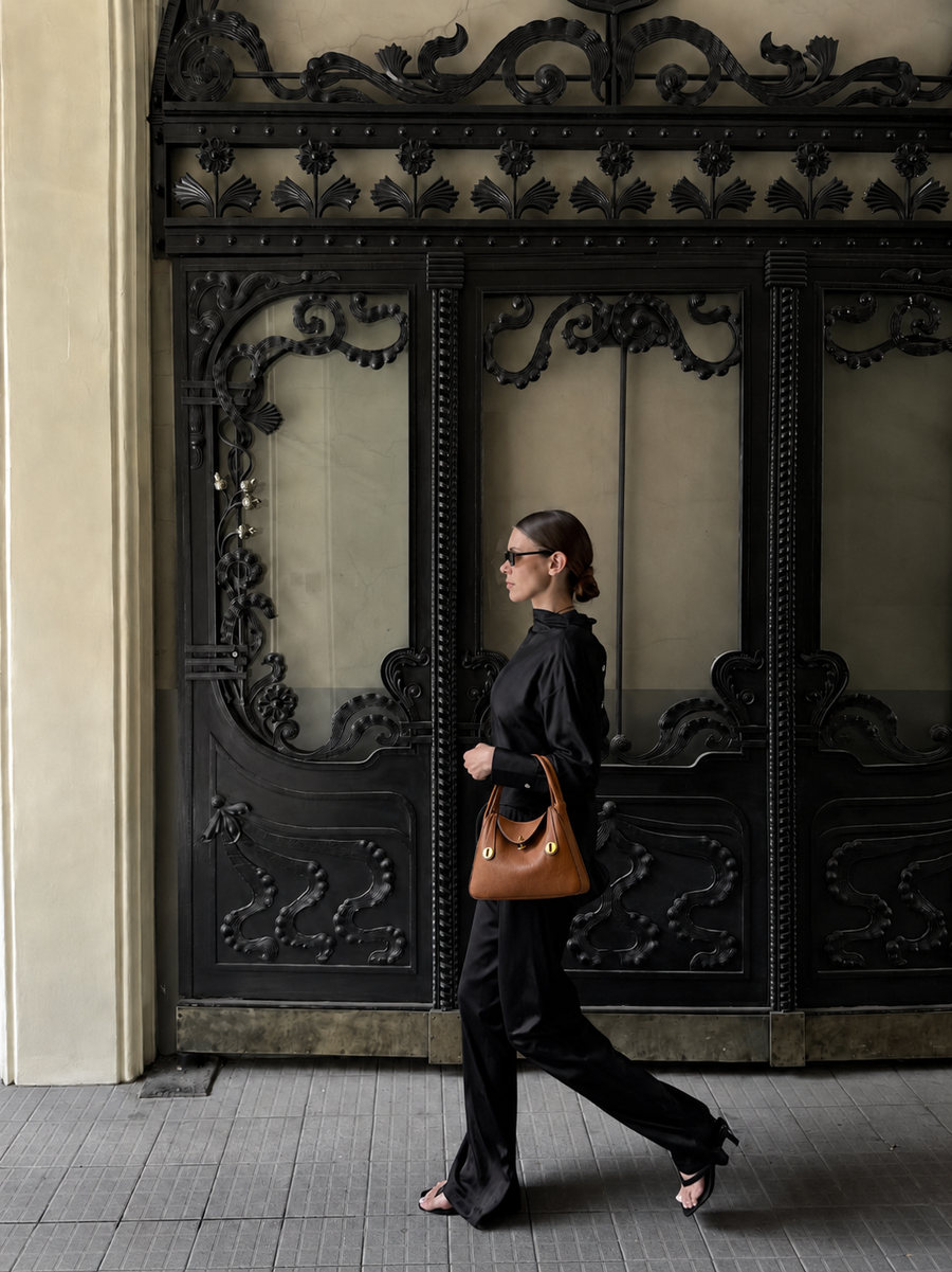 Saddle Brown Pebbled Shoulder Bag 26cm